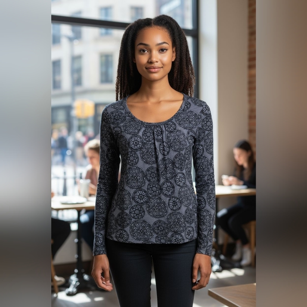 Apt 9 Essentials Y2K Rayon Top